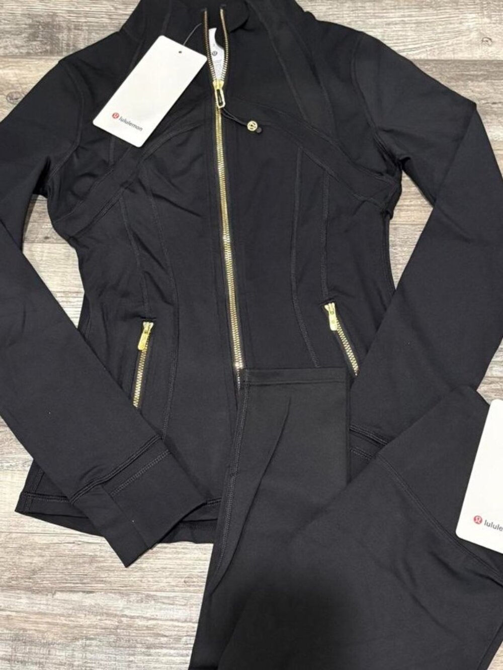 Lululemon Black Define Jacket and Align Leggings Set